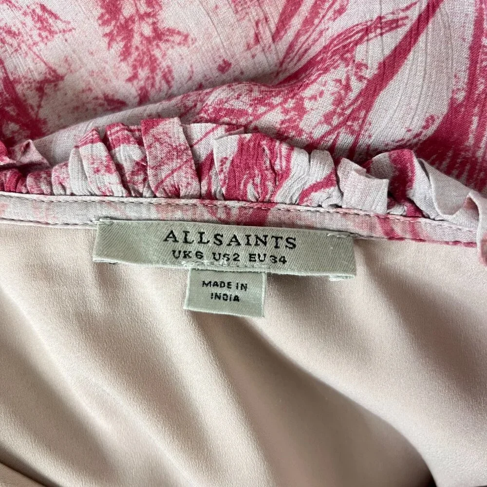 All Saints Arieta Grasmere Dress 6 whimsical fairycore cottagecore‎ flowy mini